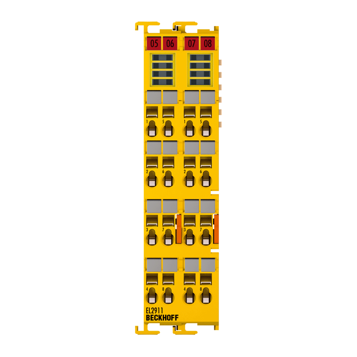 EL2911 | EtherCAT Terminal, 4-channel digital input + 1-channel digital output, 24 V DC, 10 A, TwinSAFE, TwinSAFE Logic