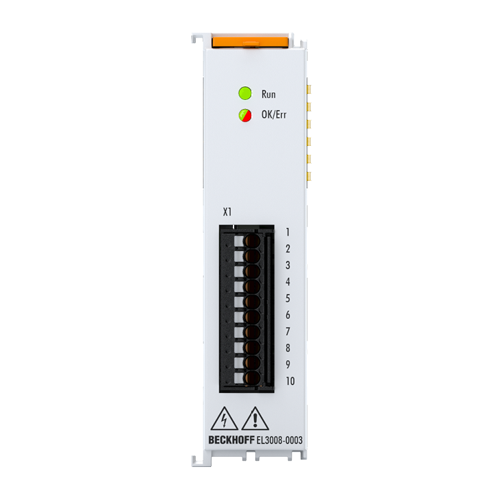 EL3008-0003 | EtherCAT Terminal, 8-channel analog input, voltage, ±3 V, 16 bit, cascaded