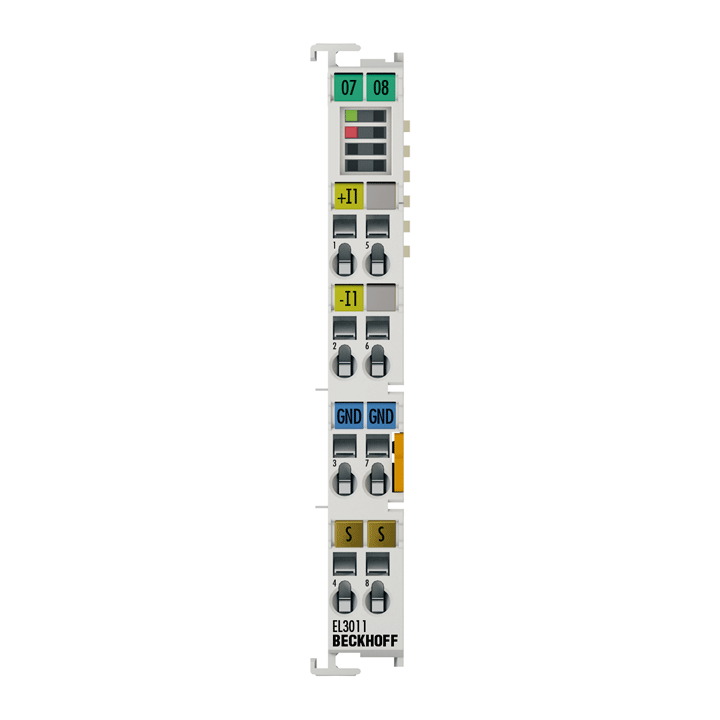 EL3011 | EtherCAT 端子模块，1 通道模拟量输入，0…20 mA，12 位，差分输入