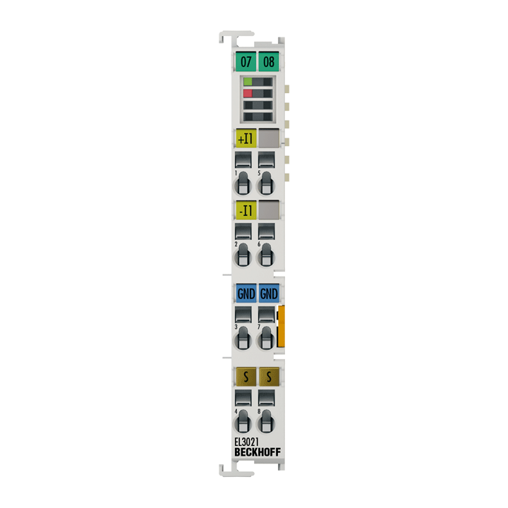 EL3021 | EtherCAT Terminal, 1-channel analog input, current, 4…20 mA, 12 bit, differential