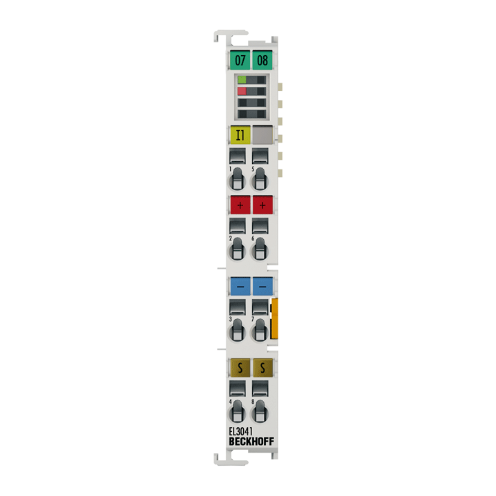 EL3041 | EtherCAT 端子模块，1 通道模拟量输入，0…20 mA 电流，12 位，单端