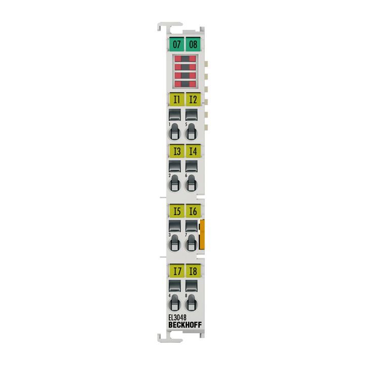 EL3048 | EtherCAT-Klemme, 8-Kanal-Analog-Eingang, Strom, 0…20 mA, 12 Bit, single-ended