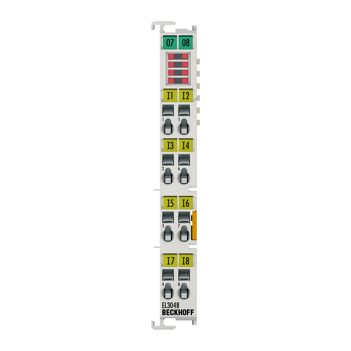 EL3048 | EtherCAT 端子模块，8 通道模拟量输入，0…20 mA，12 位，单端