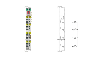 EL3058 | EtherCAT-Klemme, 8-Kanal-Analog-Eingang, Strom, 4…20 mA, 12 Bit, single-ended
