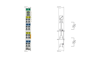 EL3064 | EtherCAT-Klemme, 4-Kanal-Analog-Eingang, Spannung, 0…10 V, 12 Bit, single-ended