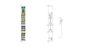 EL3102 | EtherCAT Terminal, 2-channel analog input, voltage, ±10 V, 16 bit, differential