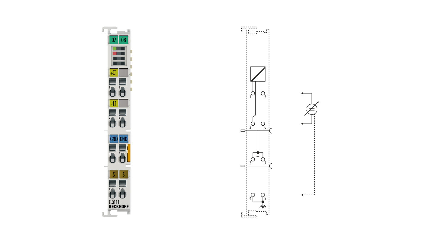 EL3111 1 channel Analog Input Terminals 0 20 MA Differential Input 