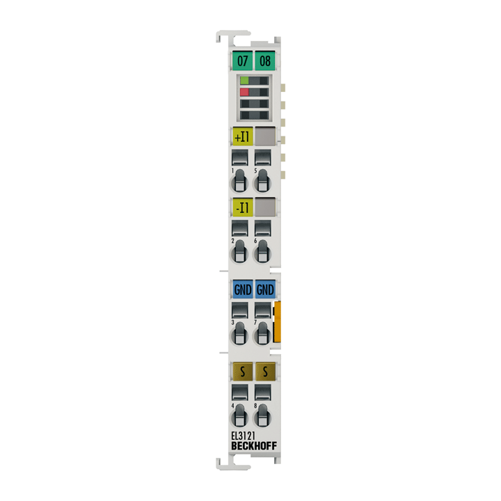 EL3121 | EtherCAT Terminal, 1-channel analog input, current, 4…20 mA, 16 bit, differential