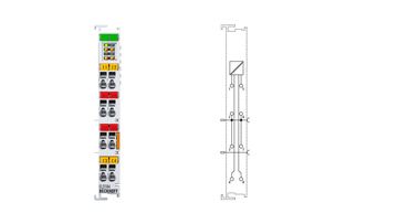 EL3184 | EtherCAT-Klemme, 4-Kanal-Analog-Eingang, Strom, 4…20 mA, 16 Bit, single-ended, HART
