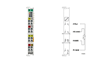 EL3201-0020 | EtherCAT Terminal, 1-channel analog input, temperature, RTD (Pt100), 16 bit, high-precision, factory calibrated