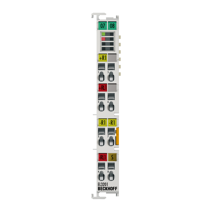 EL3201 | EtherCAT-Klemme, 1-Kanal-Analog-Eingang, Temperatur, RTD (Pt100), 16 Bit