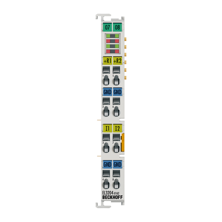 EL3204-0162 | EtherCAT Terminal, 4-channel analog input, multi-function, ±10 V, RTD (Pt100), 12 bit, single-ended