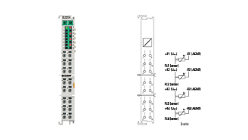 EL3214 | EtherCAT-Klemme, 4-Kanal-Analog-Eingang, Temperatur, RTD (Pt100), 16 Bit, 3-Leiteranschluss
