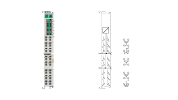 EL3255 | EtherCAT Terminal, 5-channel analog input, potentiometer, 300 Ω…50 kΩ, 16 bit