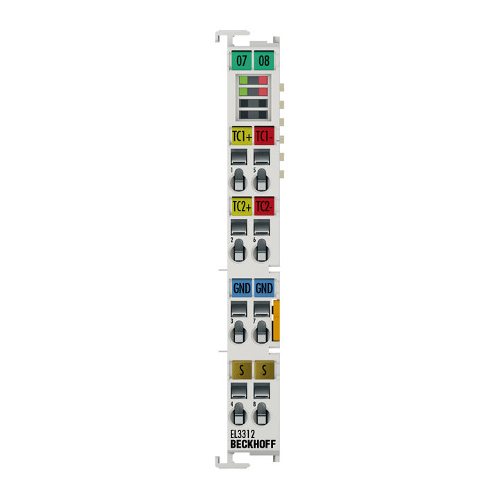EL3312 | EtherCAT Terminal, 2-channel analog input, temperature, thermocouple, 16 bit