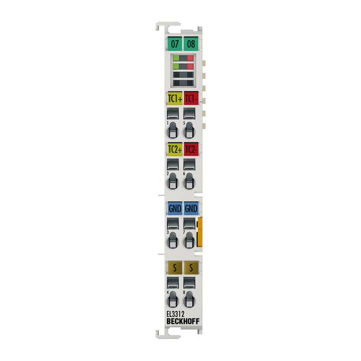 EL3312 | EtherCAT Terminal, 2-channel analog input, temperature, thermocouple, 16 bit