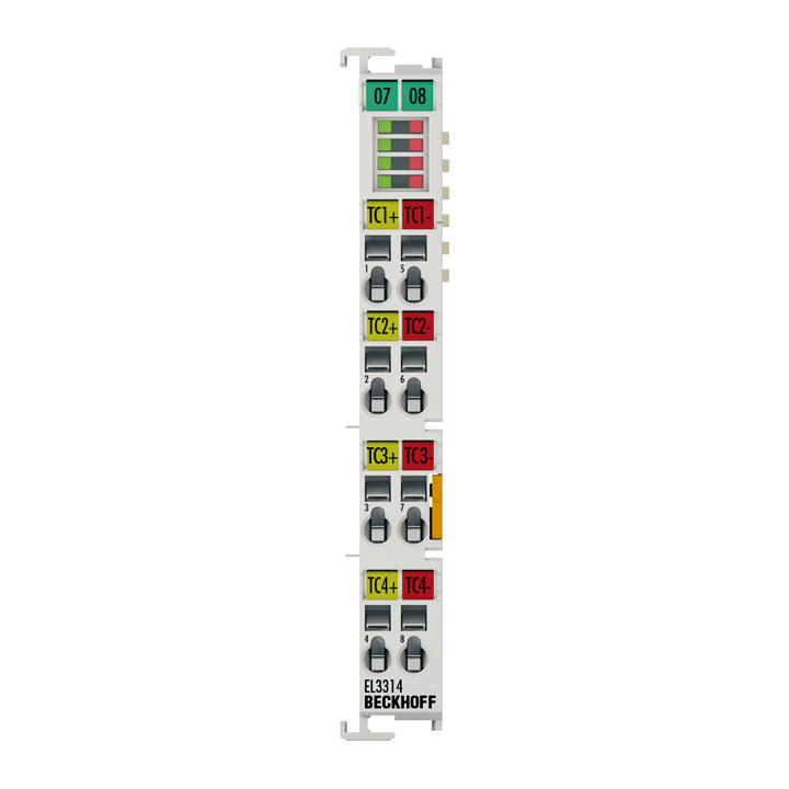 EL3314 | EtherCAT Terminal, 4-channel analog input, temperature, thermocouple, 16 bit
