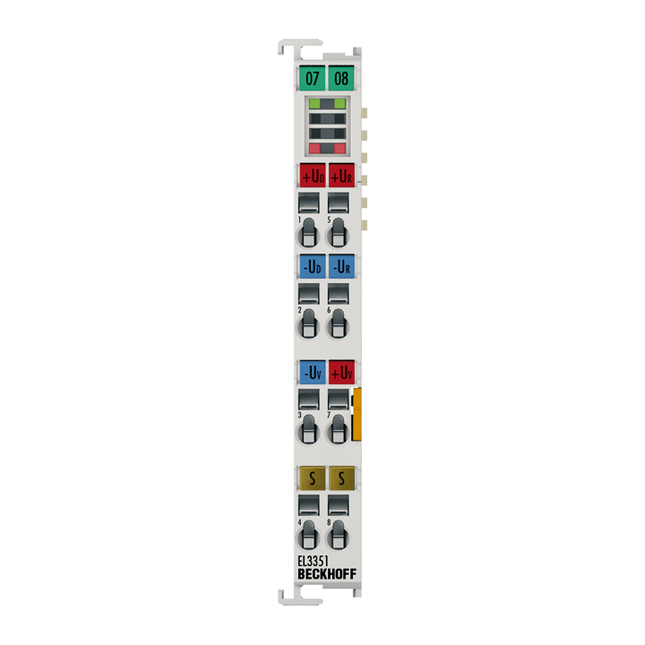 EL3351 | EtherCAT Terminal, 1-channel analog input, measuring bridge, full bridge, 16 bit