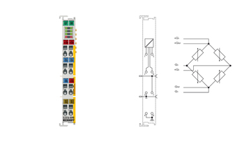 EL3356-0090 | EtherCAT Terminal, 1-channel analog input, measuring bridge, full bridge, 24 bit, high-precision, TwinSAFE SC