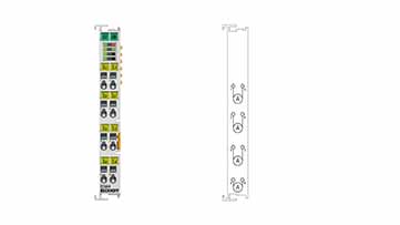 EL3444 | EtherCAT Terminal, 4-channel analog input, current, 10 A AC/DC, 24 bit, distributed power measurement, electrically isolated
