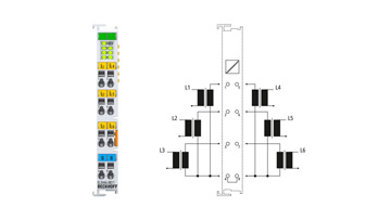 EL3446-0011 | EtherCAT Terminal, 6-channel analog input, current, 0,1 A, 24 bit, distributed power measurement