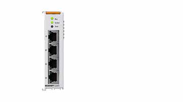 EL3475 | EtherCAT Terminal, 12-channel analog input, 4-port, multi-function, 333 mV, 24 bit, distributed power measurement, RJ45