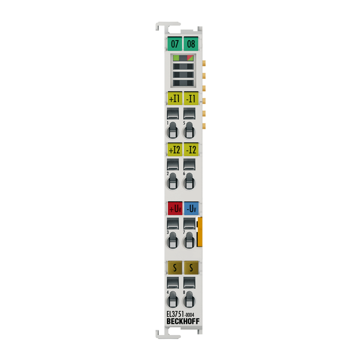 EL3751-0004 | EtherCAT Terminal, 1-channel analog input, temperature, RTD (Pt100), 24 bit, 10 ksps