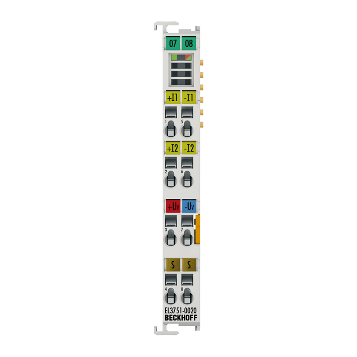 EL3751-0024 | EtherCAT Terminal, 1-channel analog input, temperature, RTD (Pt100), 24 bit, 10 ksps, factory calibrated