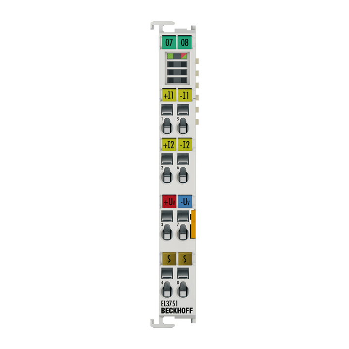 EL3751 | EtherCAT-Klemme, 1-Kanal-Analog-Eingang, Multifunktion, 24 Bit, 10 kSps