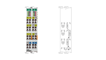 EL3783 | EtherCAT-Klemme, 3-Kanal-Analog-Eingang, Multifunktion, 690 V AC, 1/5 A, 16 Bit, 20 kSps, galvanisch getrennt, Oversampling