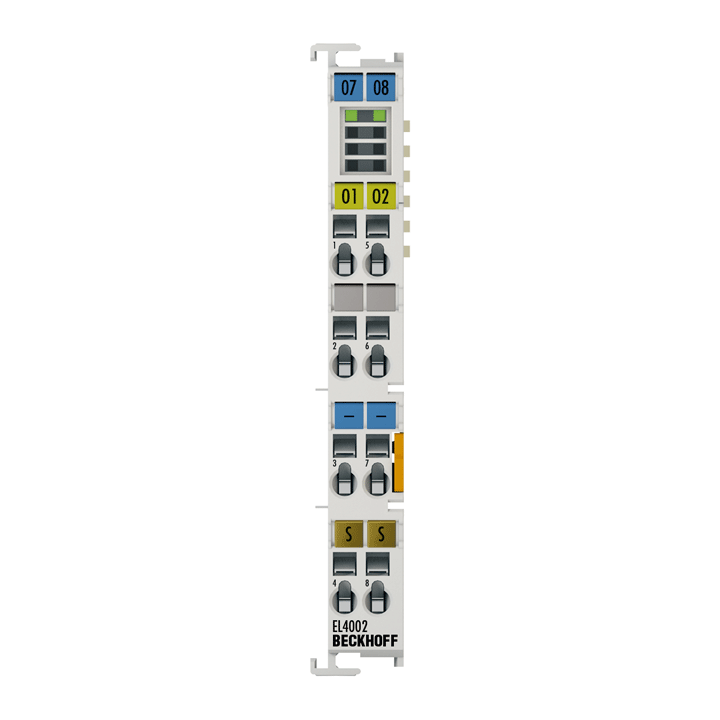 EL4002 | EtherCAT-Klemme, 2-Kanal-Analog-Ausgang, Spannung, 0…10 V, 12 Bit