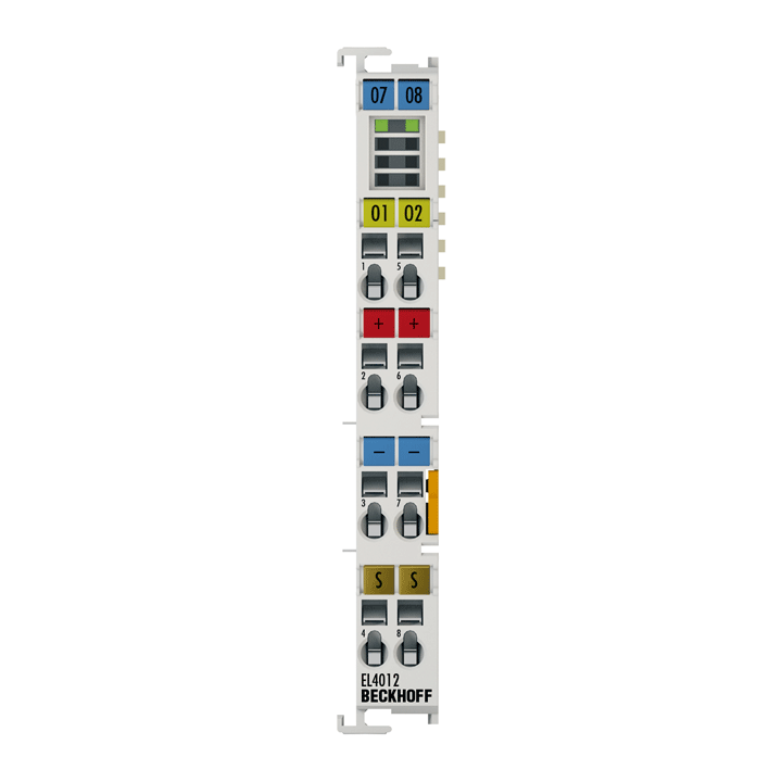 EL4012 | EtherCAT-Klemme, 2-Kanal-Analog-Ausgang, Strom, 0…20 mA, 12 Bit