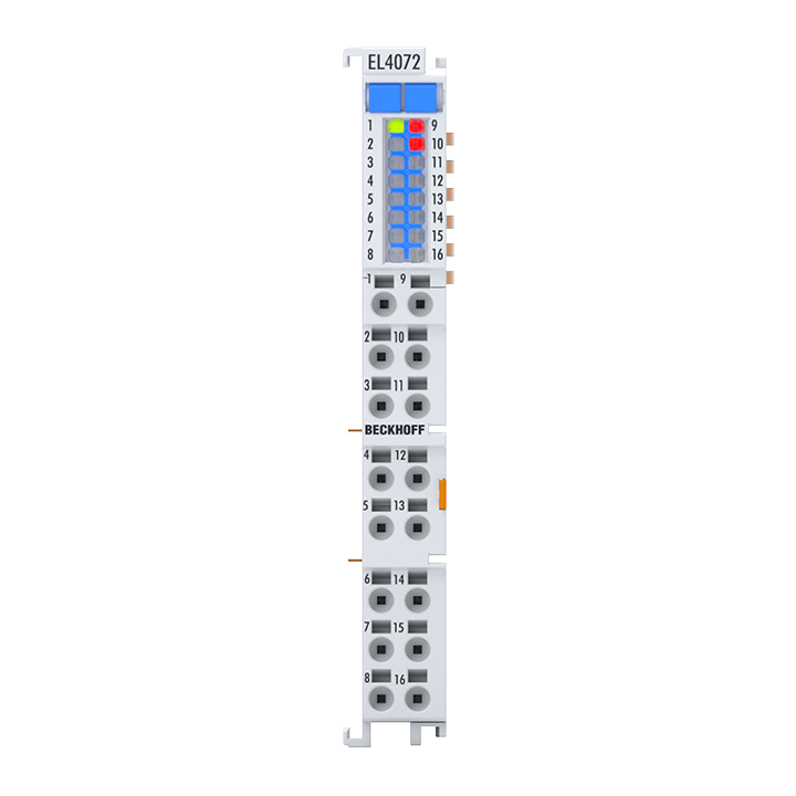 EL4072 | EtherCAT Terminal, 2-channel analog output, multi-function, ±10 V, ±20 mA, 16 bit, 2 ksps