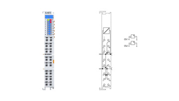 EL4072 | EtherCAT Terminal, 2-channel analog output, multi-function, ±10 V, ±20 mA, 16 bit, 2 ksps