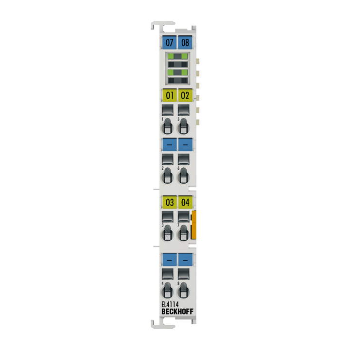 EL4114 | EtherCAT-Klemme, 4-Kanal-Analog-Ausgang, Strom, 0…20 mA, 16 Bit