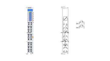 EL4172 | EtherCAT-Klemme, 2-Kanal-Analog-Ausgang, Multifunktion, ±10 V, ±20 mA, 16 Bit, 10 kSps