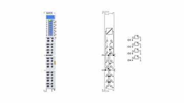 EL4174 | EtherCAT-Klemme, 4-Kanal-Analog-Ausgang, Multifunktion, ±10 V, ±20 mA, 16 Bit, 10 kSps