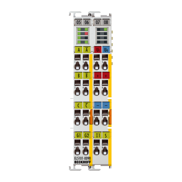 EL5101-0090 | EtherCAT-Klemme, 1-Kanal-Encoder-Interface, inkremental, 5 V DC (DIFF RS422, TTL), 1 MHz, TwinSAFE SC