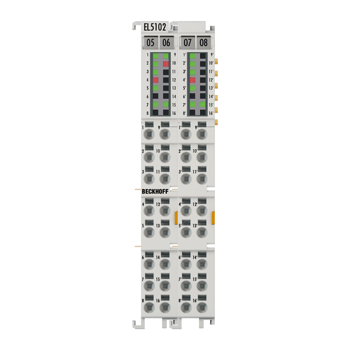 EL5102 | EtherCAT-Klemme, 2-Kanal-Encoder-Interface, inkremental, 5 V DC (DIFF RS422, TTL, Open Collector), 5 MHz