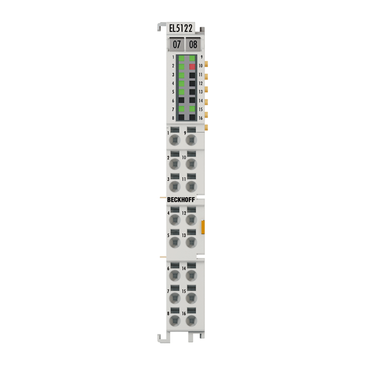 EL5122 | EtherCAT Terminal, 2-channel encoder interface, incremental, 5 V DC (TTL, open collector), 1 MHz