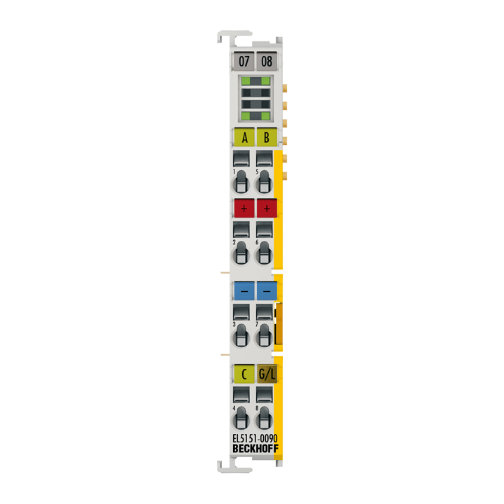 EL5151-0090 | EtherCAT-Klemme, 1-Kanal-Encoder-Interface, inkremental, 24 V DC HTL, 100 kHz, TwinSAFE SC