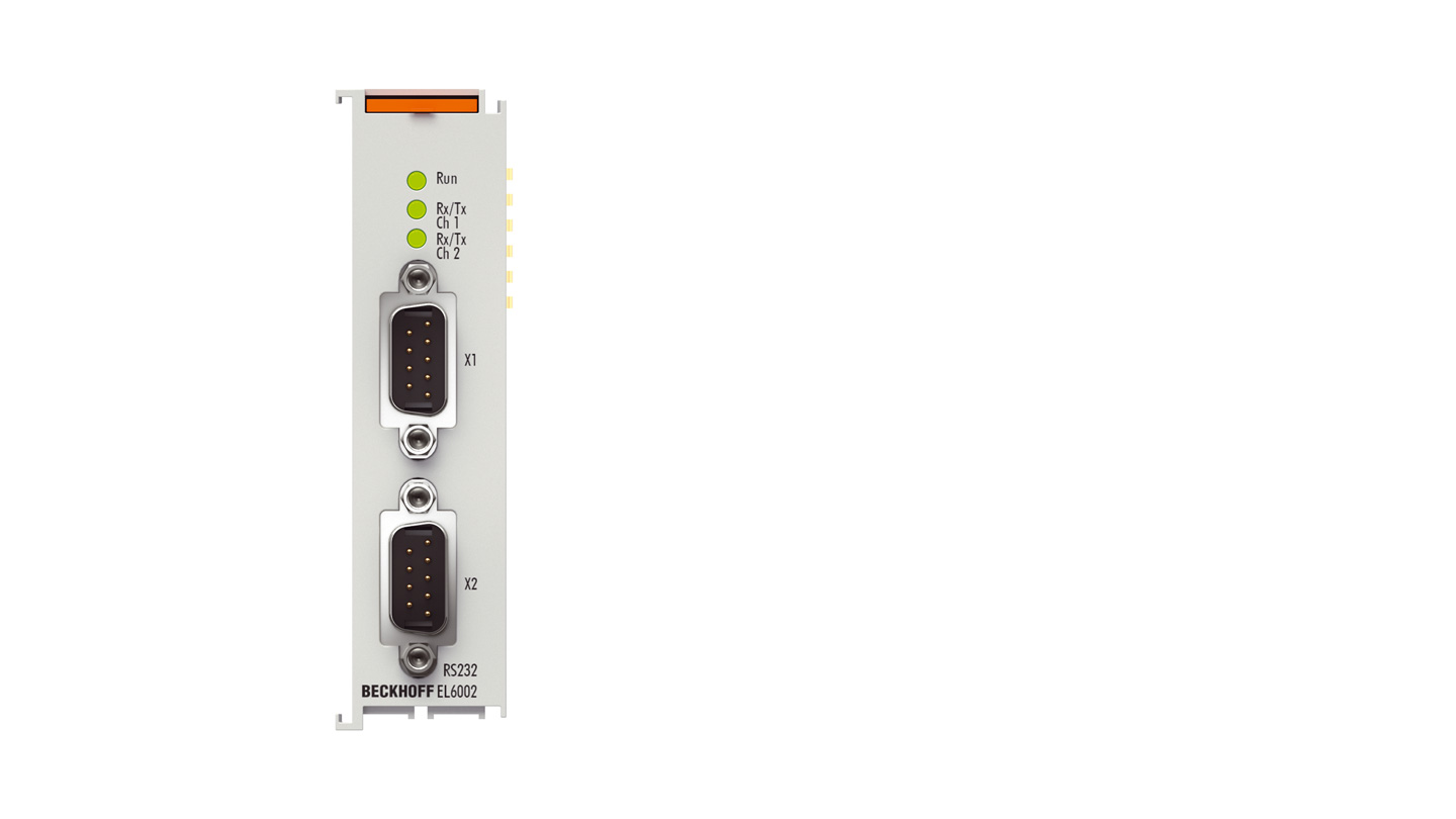 EL6002 | EtherCAT-Klemme, 2-Kanal-Kommunikations-Interface, seriell, RS232, D-Sub