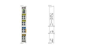 EL6021-0021 | EtherCAT Terminal, 1-channel communication interfaceserial, RS422/RS485, line device