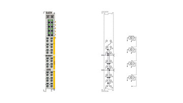 EL6224-0090 | EtherCAT Terminal, 4-channel communication interface, IO-Link, master, TwinSAFE SC