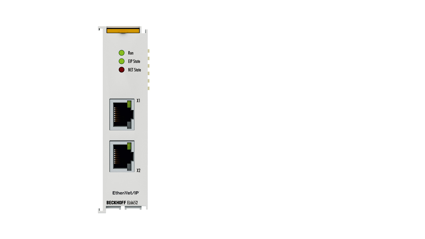 EL6652 | EtherCAT-Klemme, 2-Port-Kommunikations-Interface, EtherNet/IP, Scanner