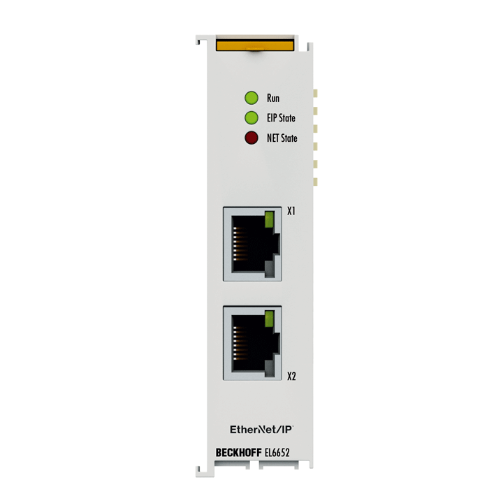 EL6652 | EtherCAT-Klemme, 2-Port-Kommunikations-Interface, EtherNet/IP, Scanner
