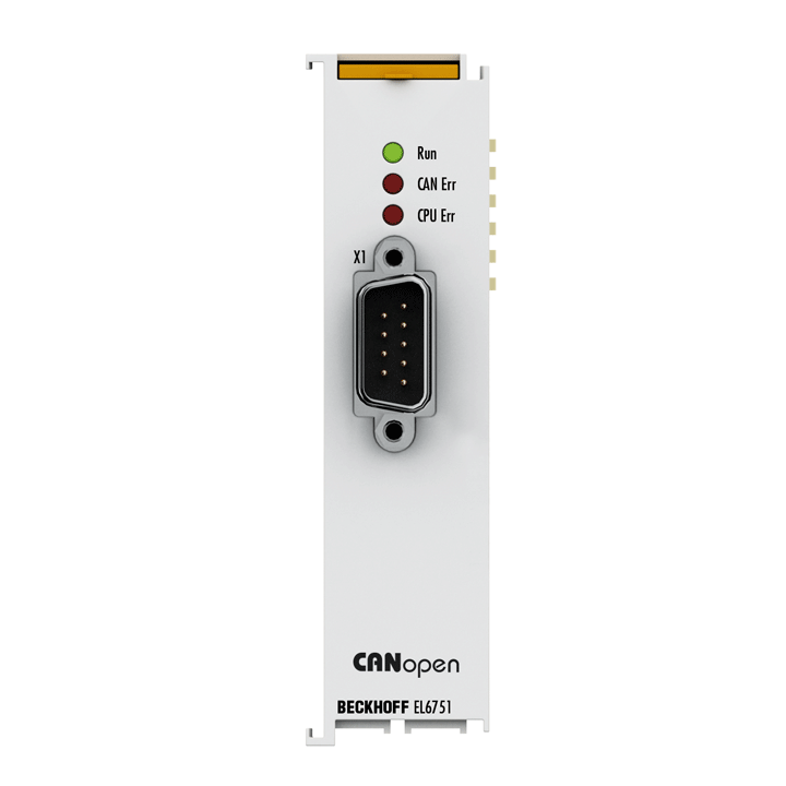 EL6751 | EtherCAT Terminal, 1-channel communication interface, CANopen, master/slave