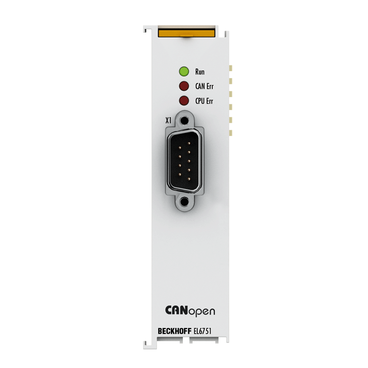 EL6751 | EtherCAT-Klemme, 1-Kanal-Kommunikations-Interface, CANopen, Master/Slave