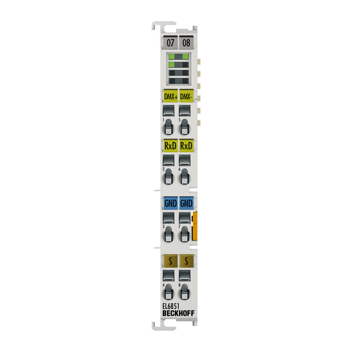 EL6851 | EtherCAT-Klemme, 1-Kanal-Kommunikations-Interface, DMX, Master