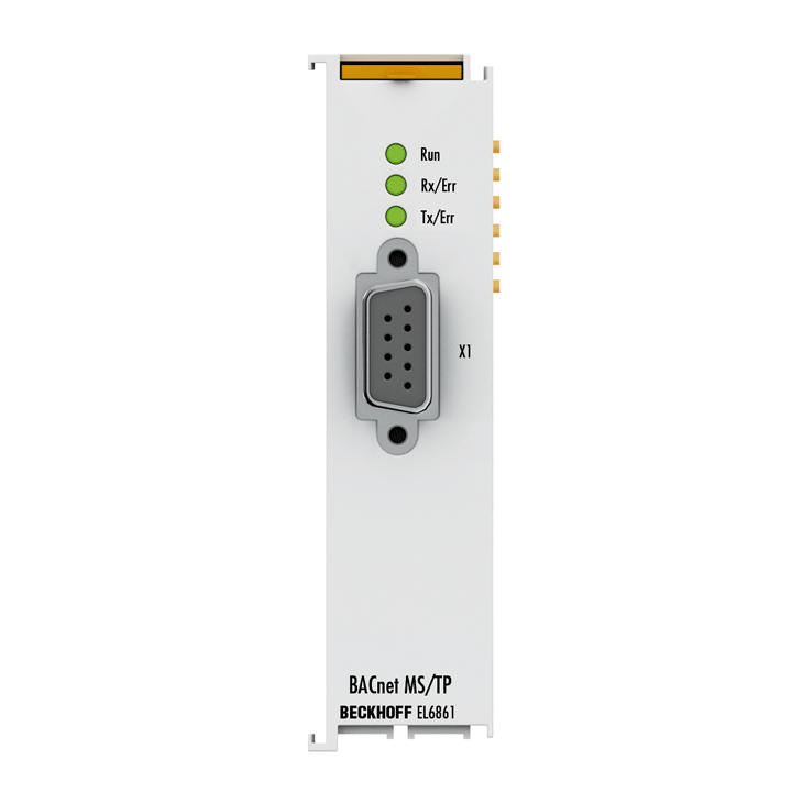 EL6861 | EtherCAT-Klemme, 1-Kanal-Kommunikations-Interface, BACnet-MS/TP, RS485, D-Sub